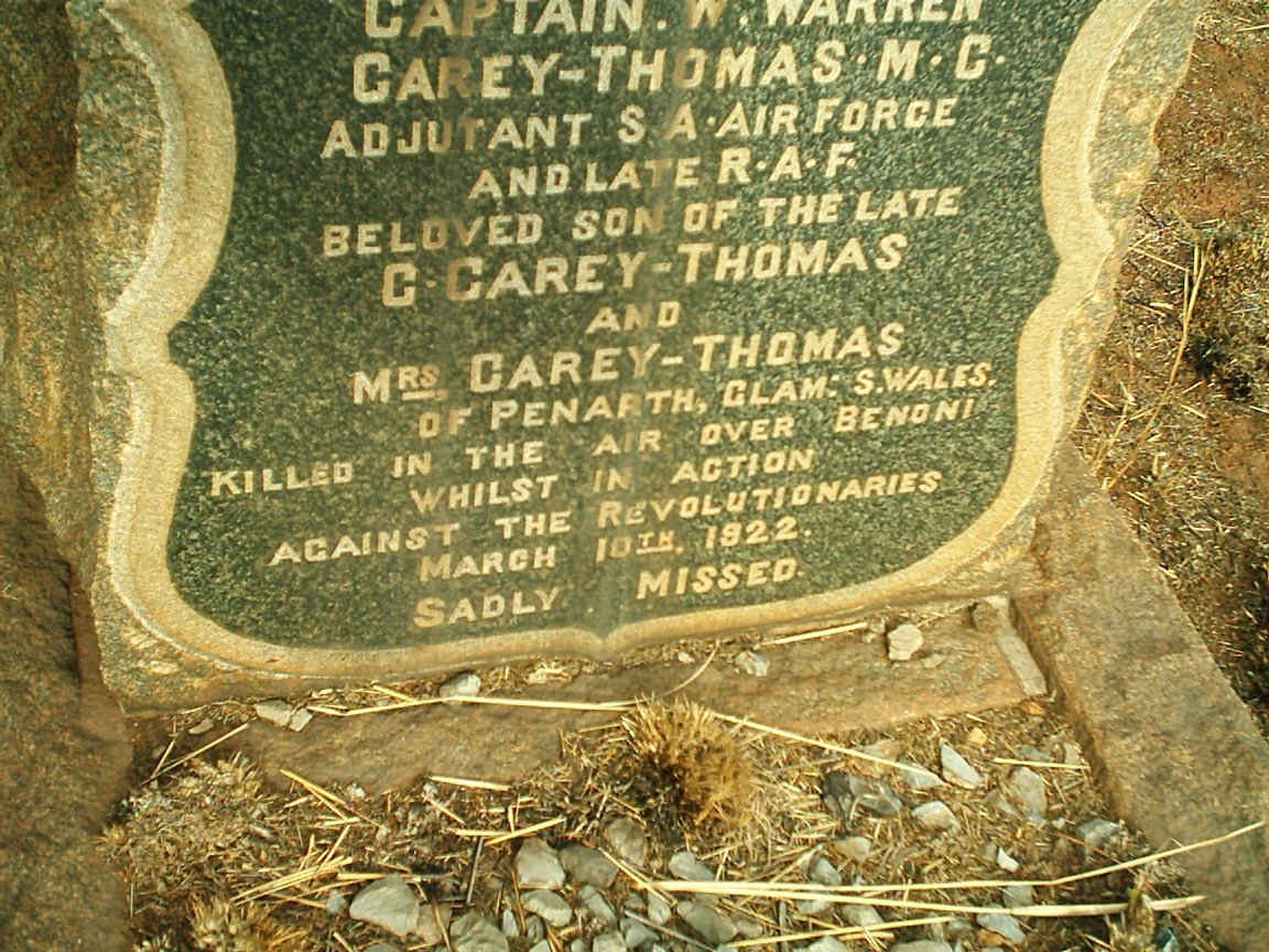 THOMAS W. Warren, Carey -1922