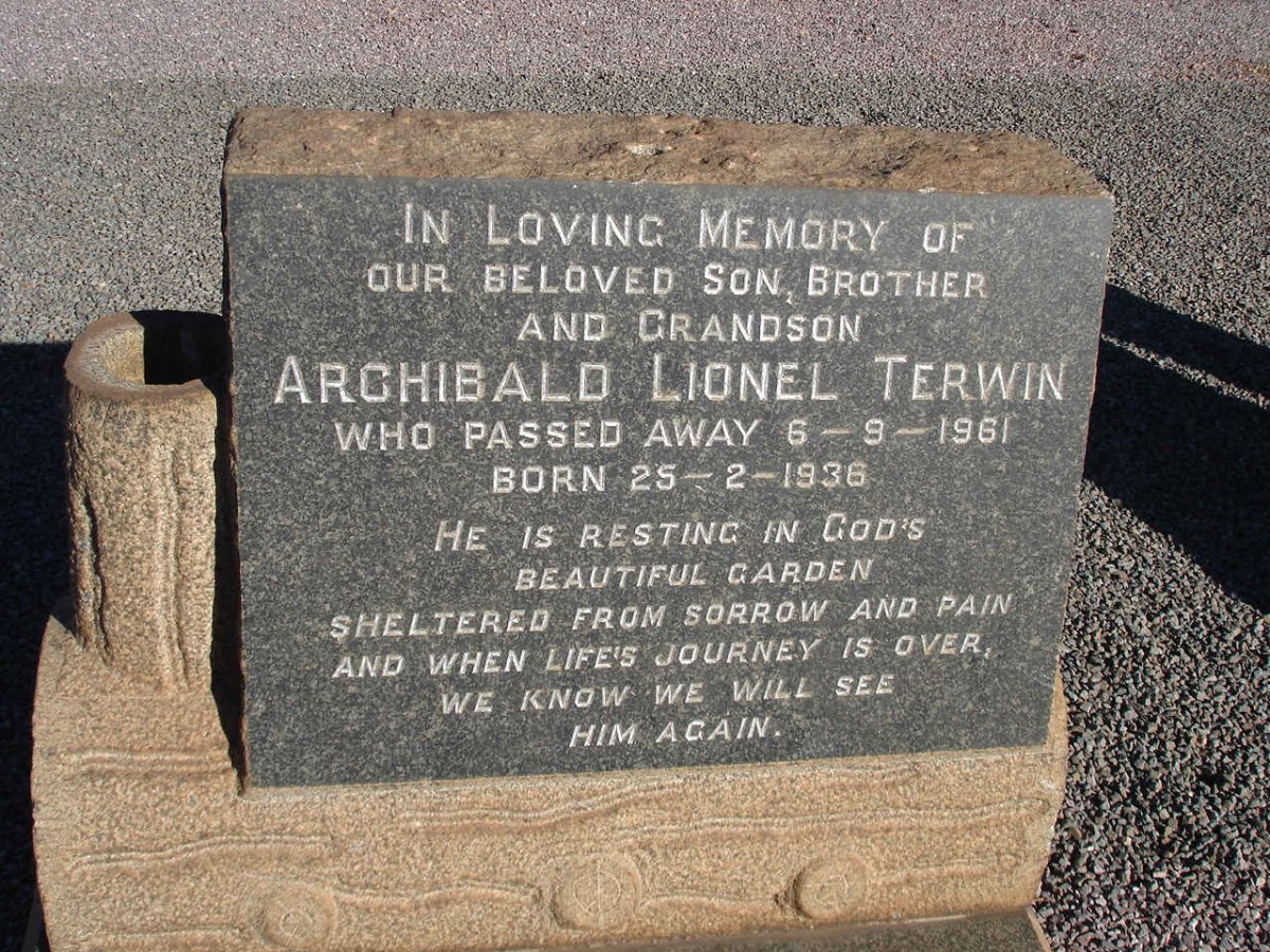 TERWIN Archibald Lionel 1936-1961