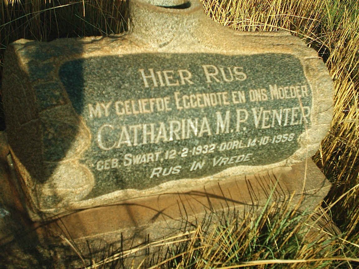 VENTER Catharina M.P. nee SWART 1932-1958