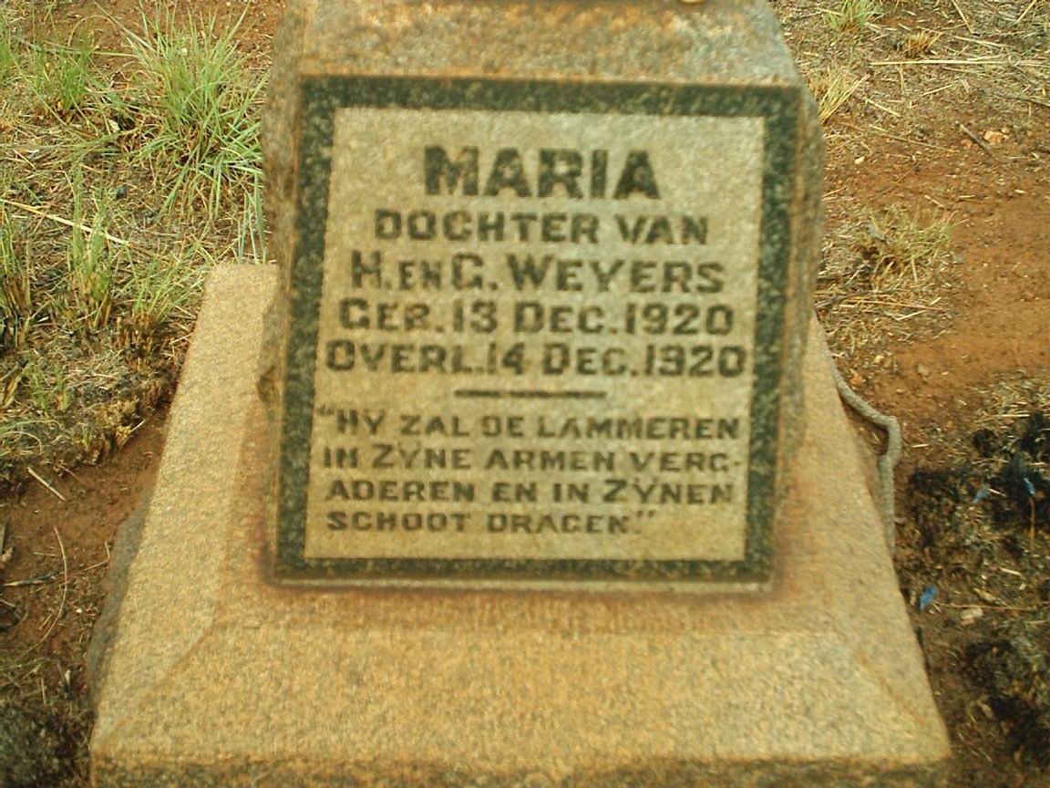 WEYERS Maria 1920-1920