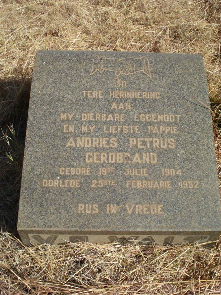 WALT Andries Petrus Gerdbrand, v.d. 1904-1952