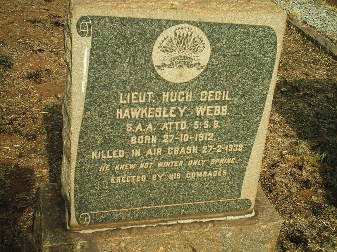WEBB Hugh Cecil Hawkesley 1912-1939