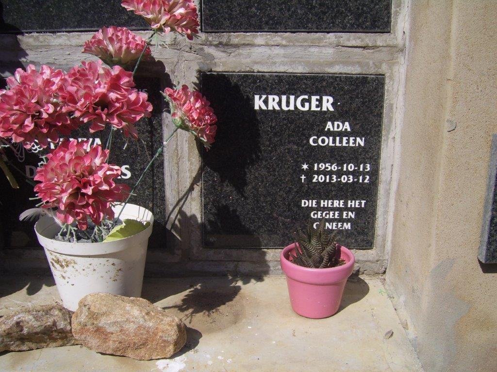 KRUGER Ada Colleen 1956-2013
