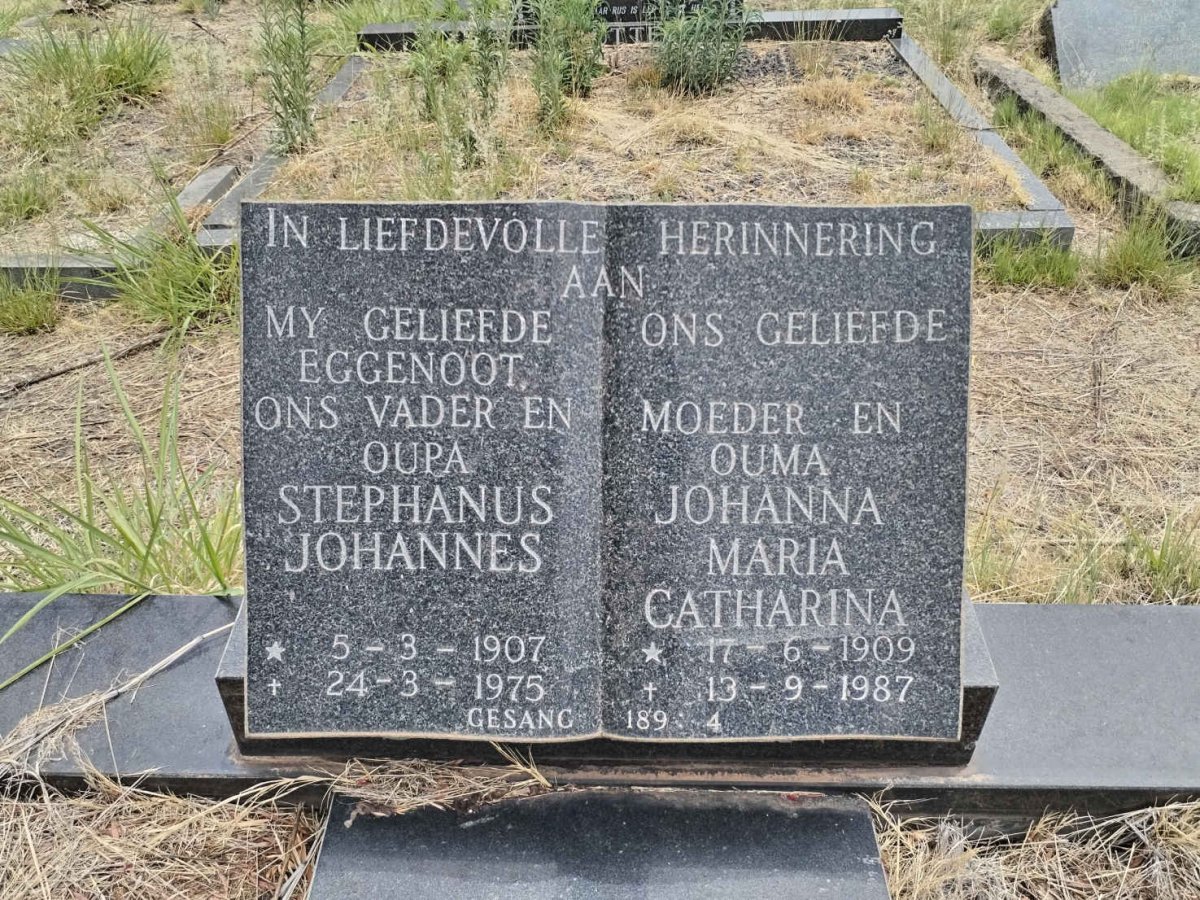 ? Stephanus Johannes 1907-1975 & Johanna Maria Catharina 1909-1987