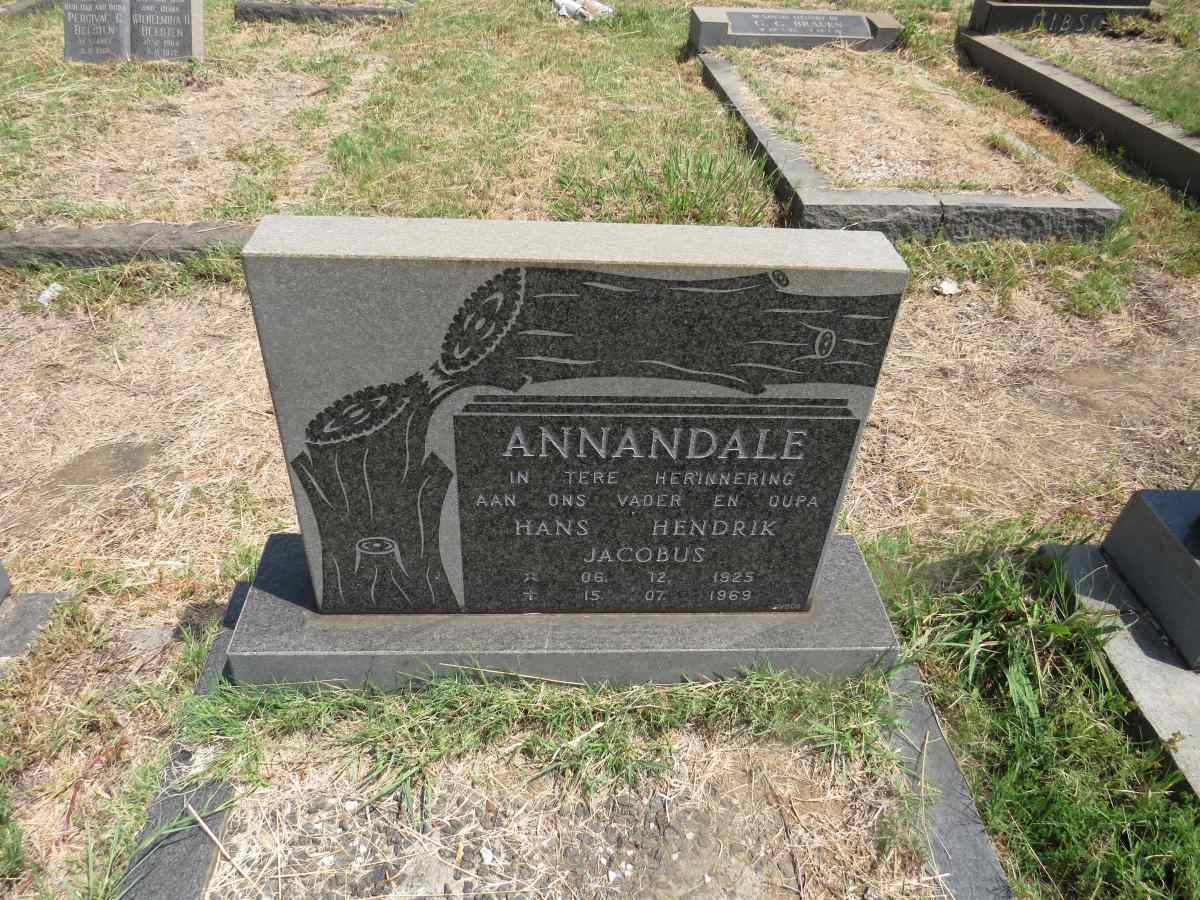 ANNANDALE Hans Hendrik Jacobus 1925-1969