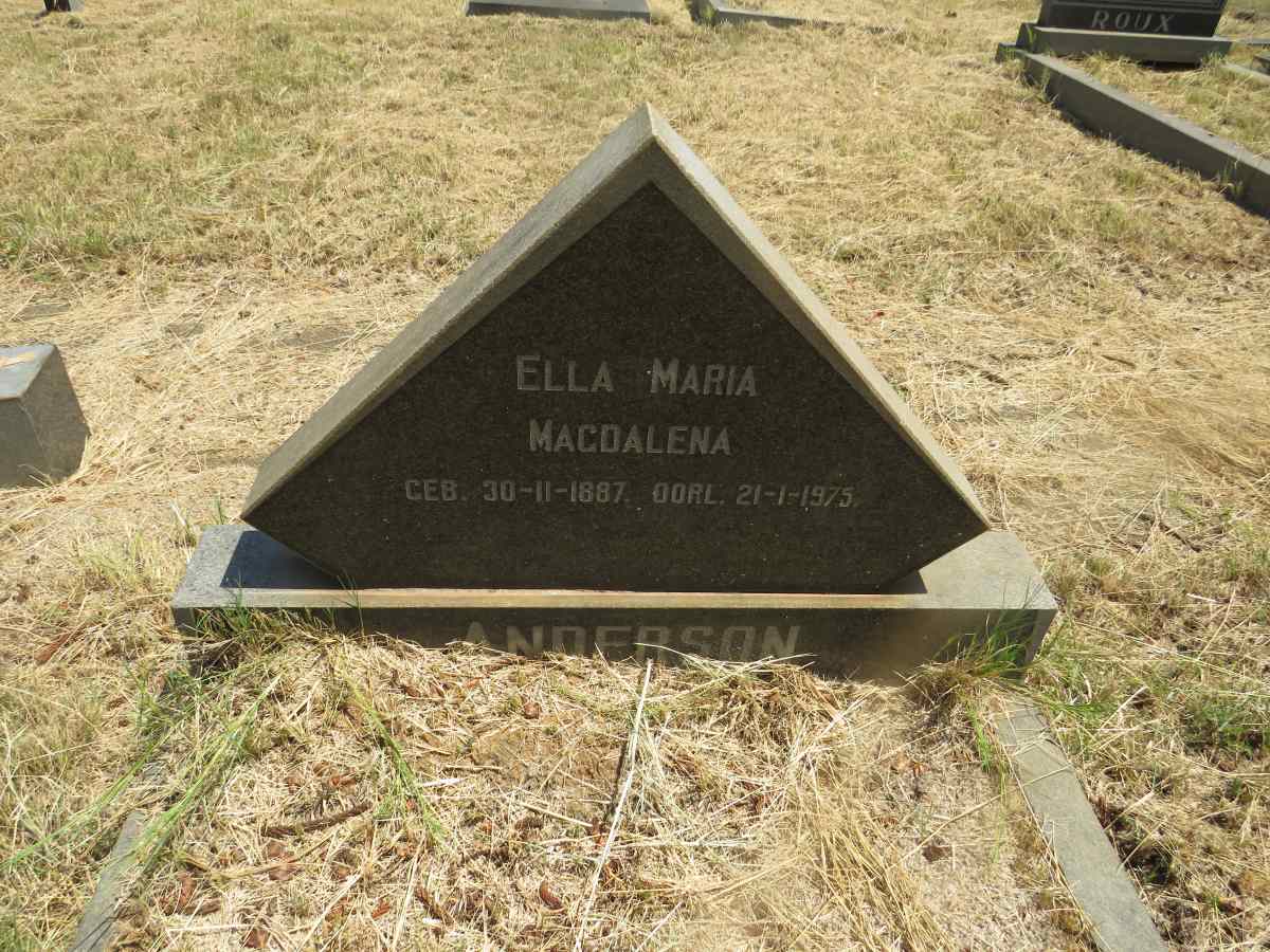 ANDERSON Ella Maria Magdalena 1887-1975
