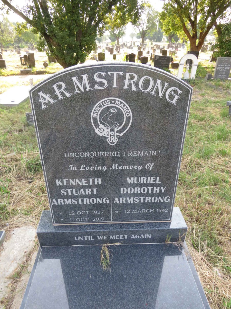 ARMSTRONG Kenneth Stuart 1937-2019 & Muriel Dorothy 1942- 