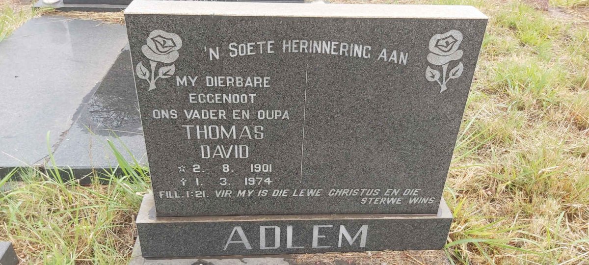 ADLEM Thomas David 1901-1974