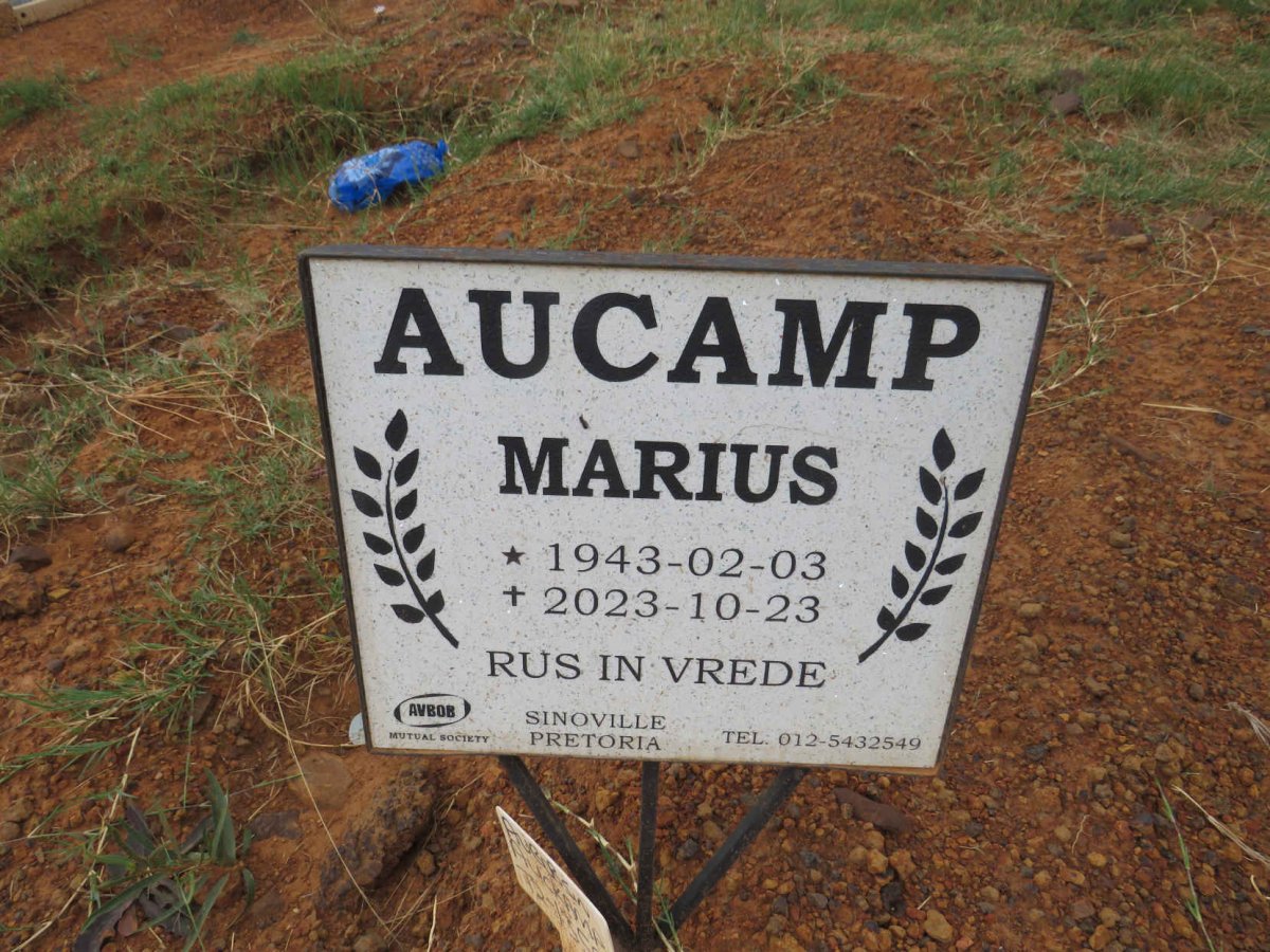 AUCAMP Marius 1943-2023