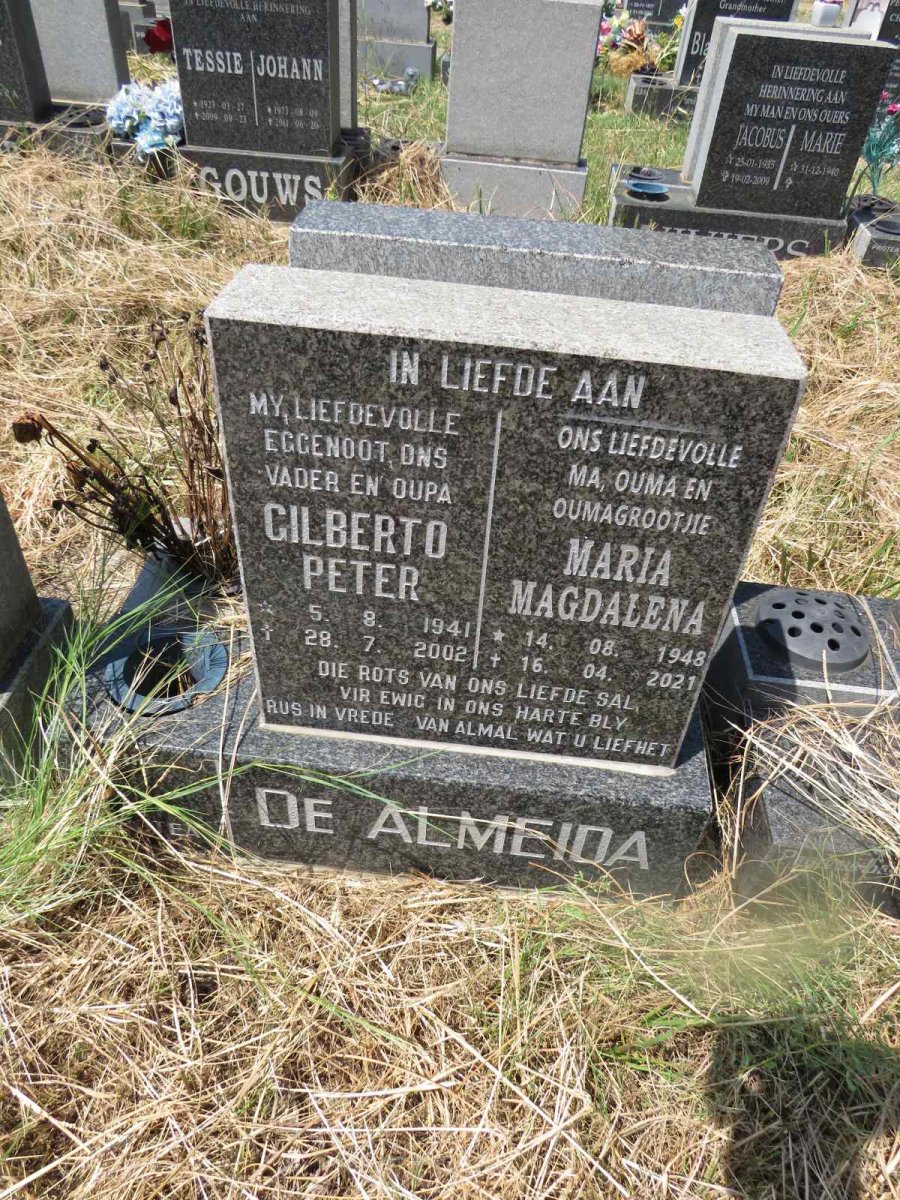 ALMEIDA Gilberto Peter, de 1941-2002 & Maria Magdalena 1948-2021