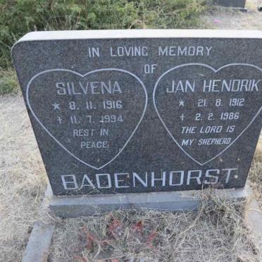 BADENHORST Jan Hendrik 1912-1986 & Silvena 1916-1994