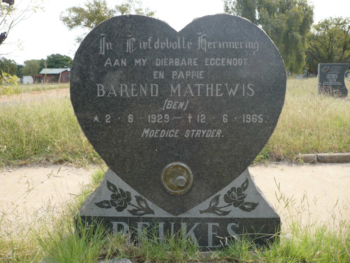 BEUKES Barend Mathewis 1929-1965