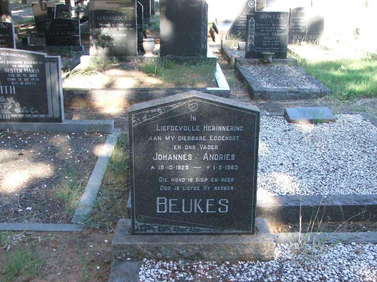 BEUKES Johannes Andries 1925-1963