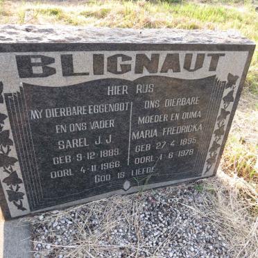 BLIGNAUT Sarel J.J. 1889-1966 & Maria Fredricka 1895-1978