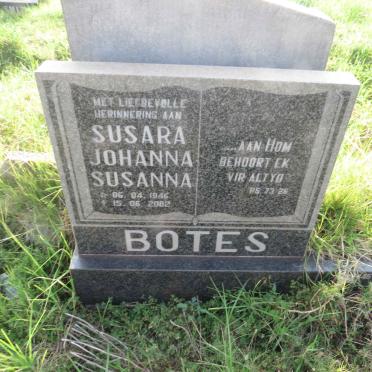 BOTES Susara Johanna Susanna 1946-2002