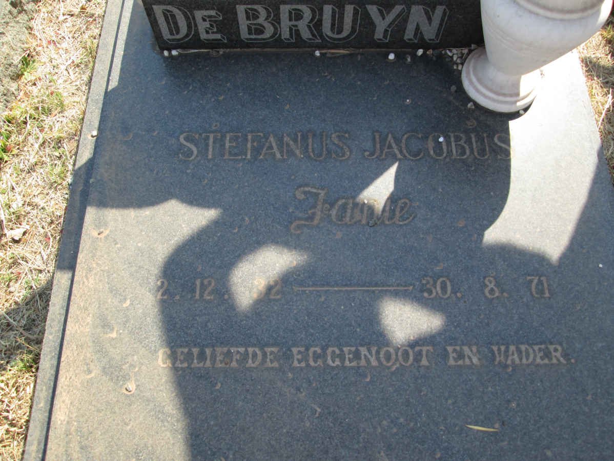 BRUYN Stephanus Jacobus, de 1932-1971