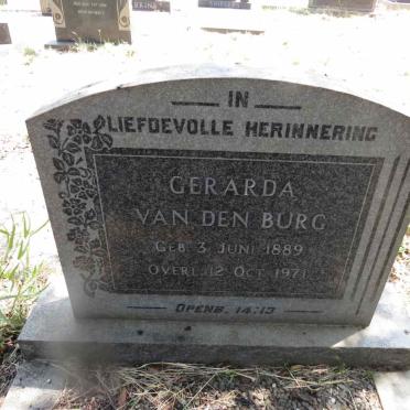 BURG Gerarda, van den 1889-1971
