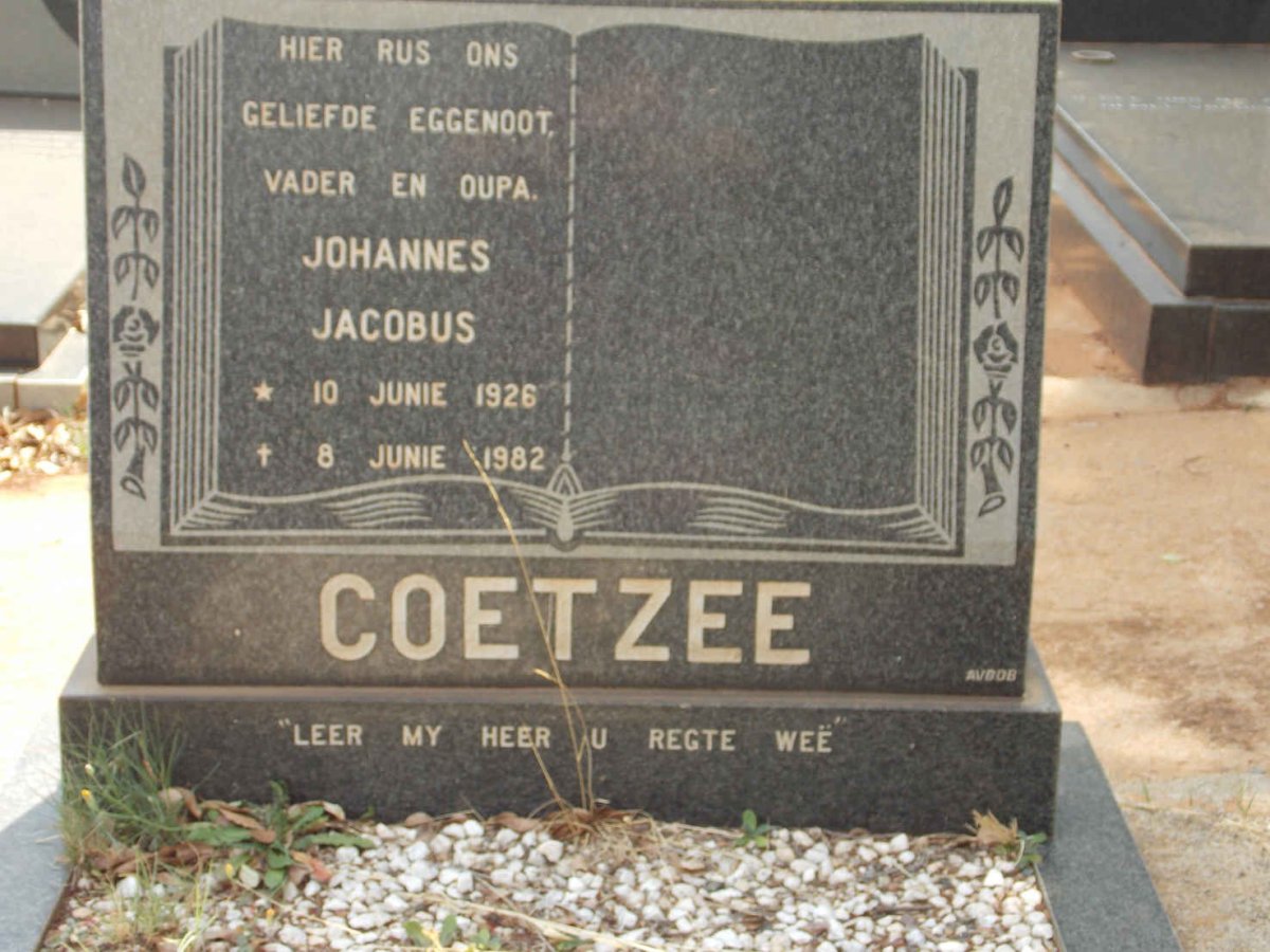 COETZEE Johannes Jacobus 1926-1982