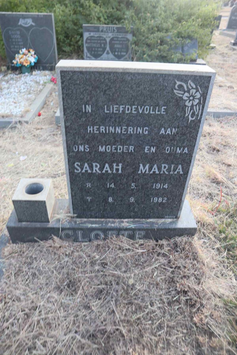 CLOETE Sarah Maria 1914-1982