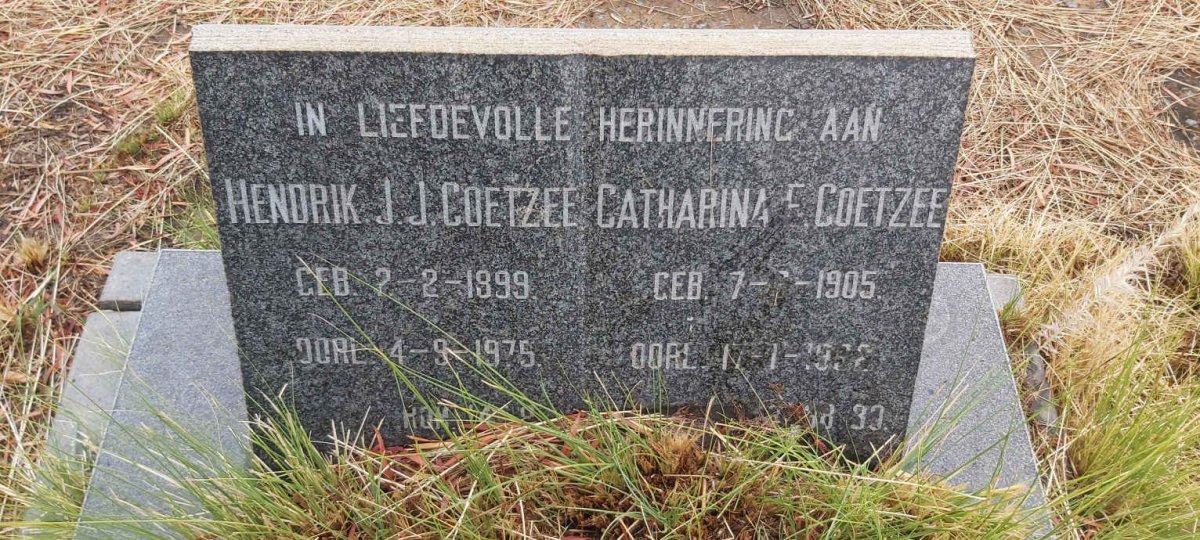 COETZEE Hendrik J.J. 1899-1975 & Catharina E. 1905-1992