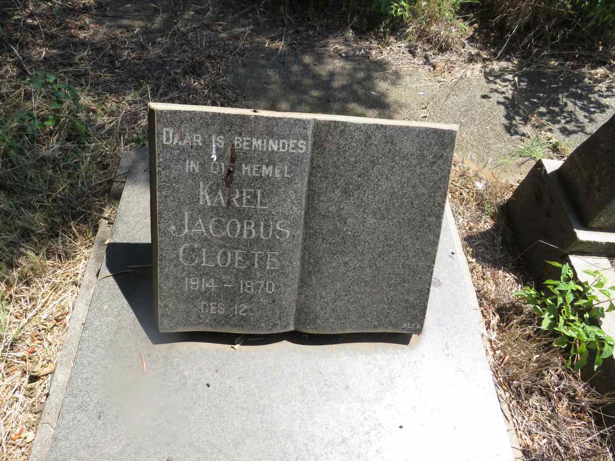 CLOETE Karel Jacobus 1914-1970