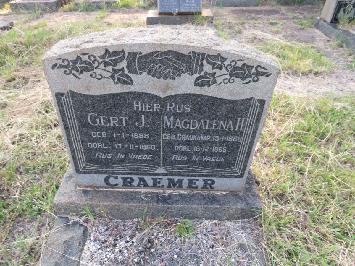 CRAEMER Gert J. 1888-1960 & Magdalena H. CRAUKAMP 1888-1965