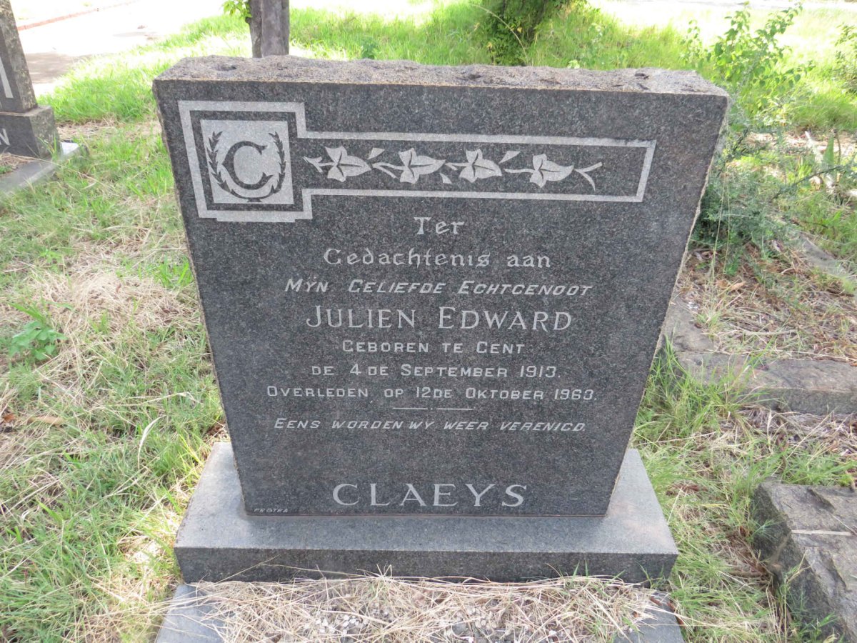 CLAEYS Julien Edward 1913-1963