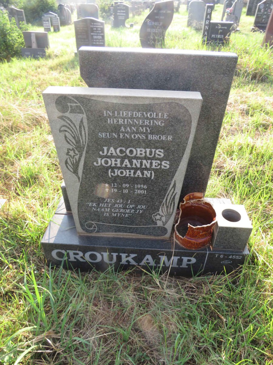 CROUKAMP Jacobus Johannes 1956-2001