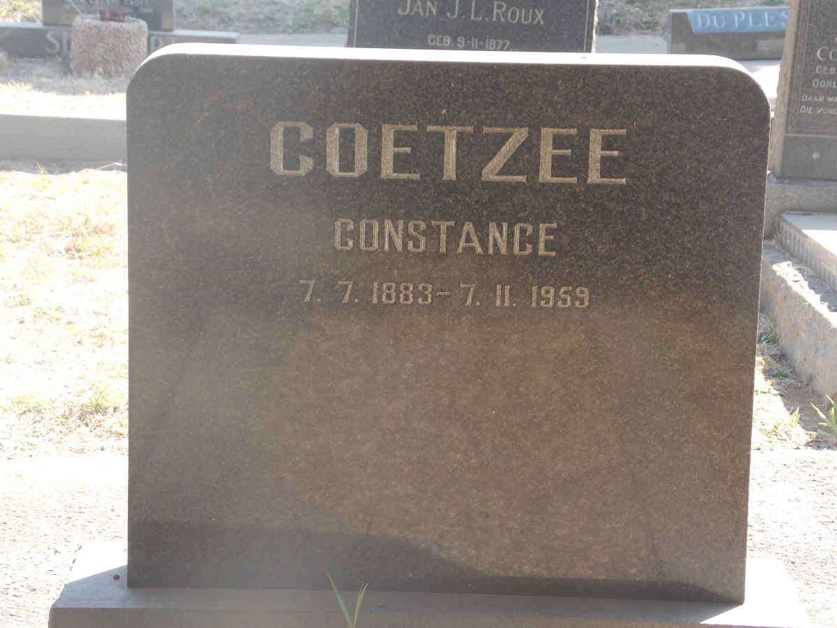 COETZEE Constance 1883-1959