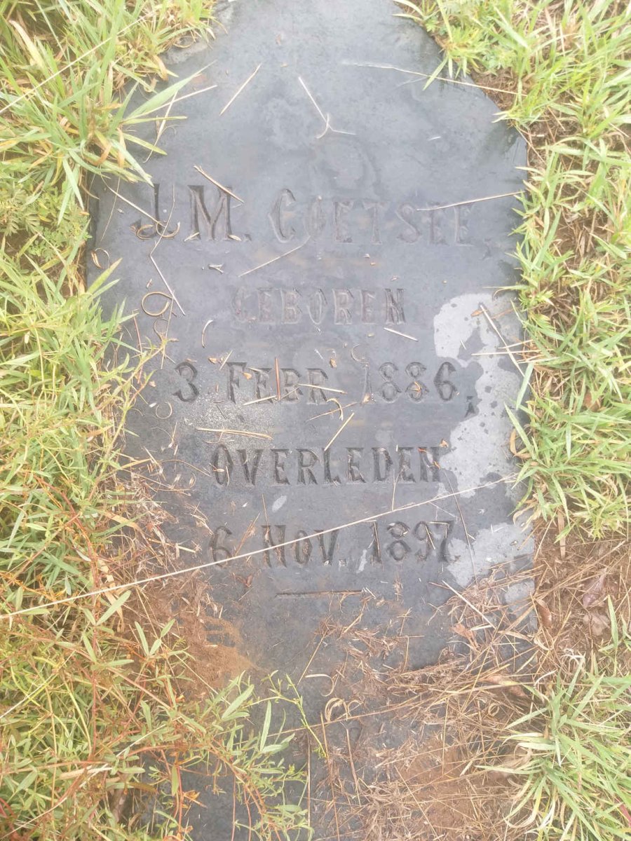 COETSEE J.M. 1886-1897