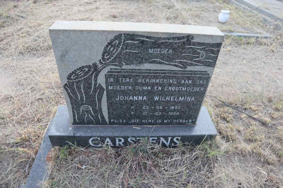 CARSTENS Johanna Wilhelmina 1892-1984