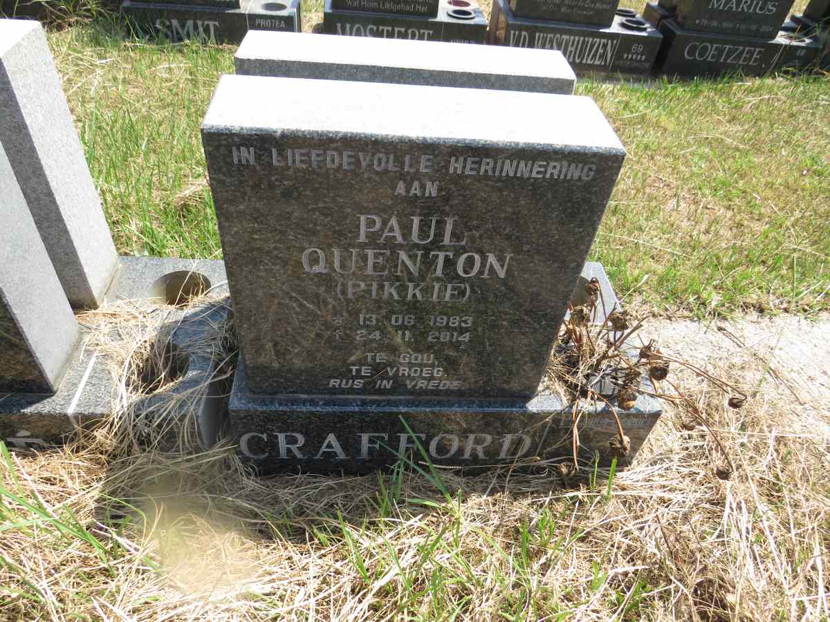 CRAFFORD Paul Quenton 1983-2014