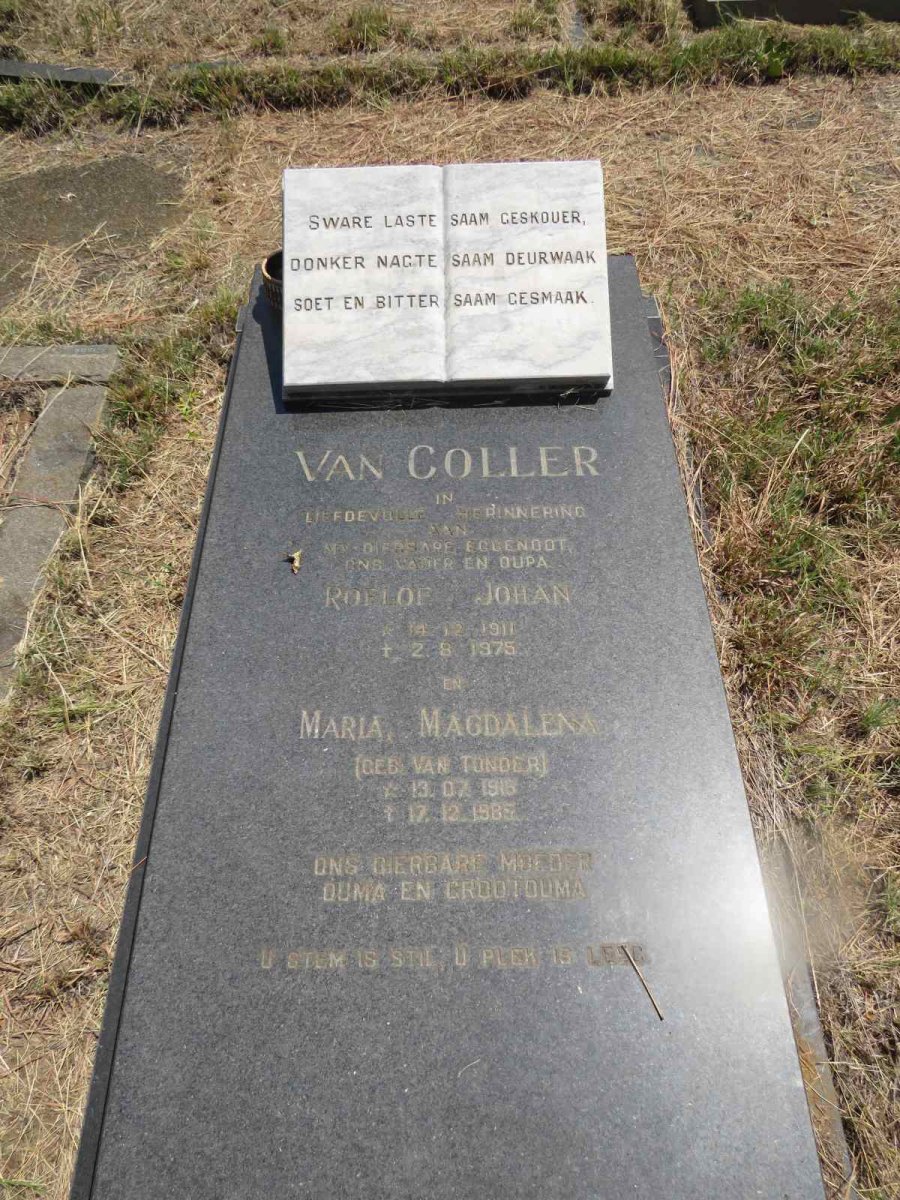 COLLER Roelof Johan, van 1911-1975 & Maria Magdalena VAN TONDER 1915-198?_1