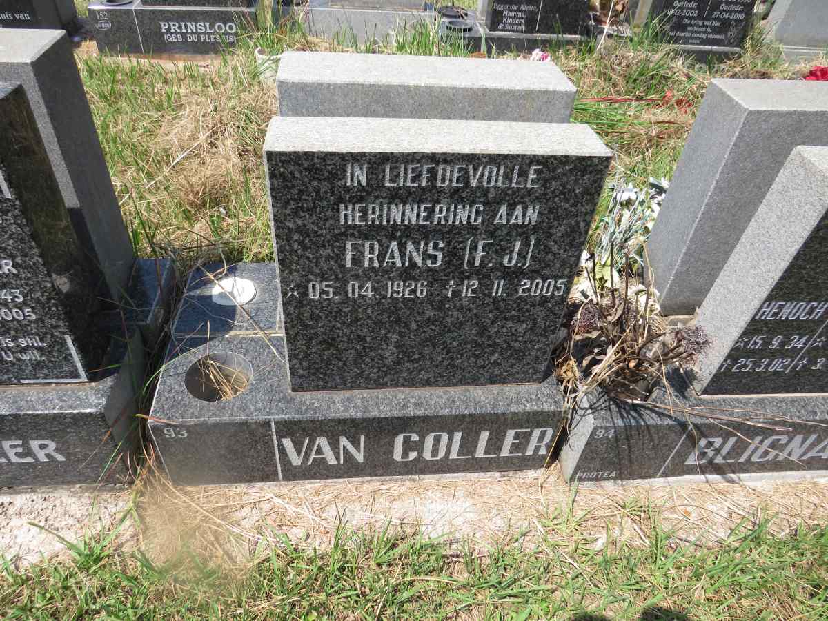 COLLER F.J., van 1926-2005