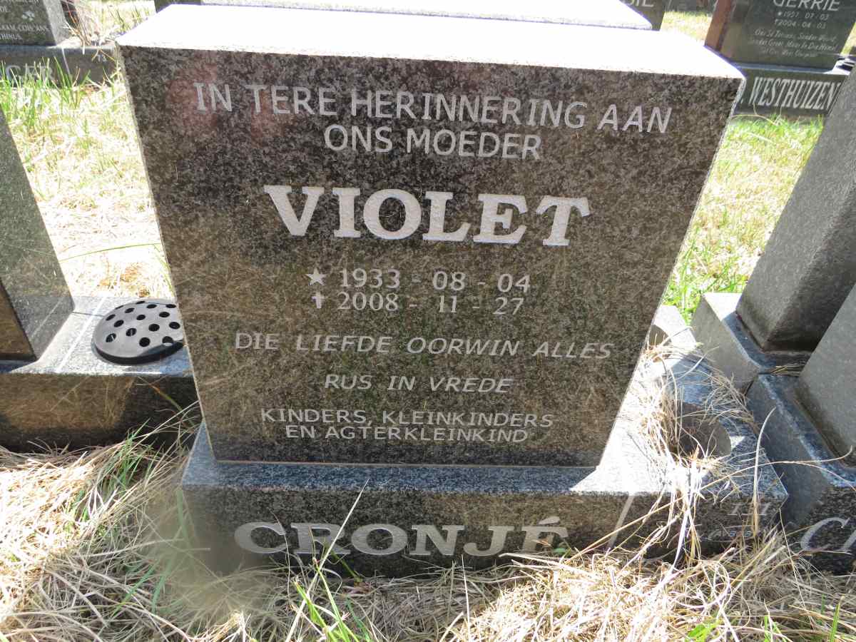 CRONJE Violet 1933-2008