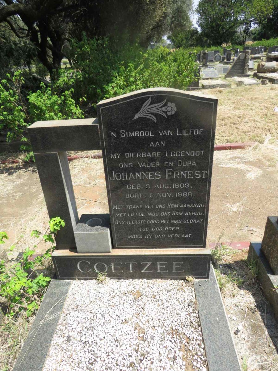 COETZEE Johannes Ernest 1903-1966