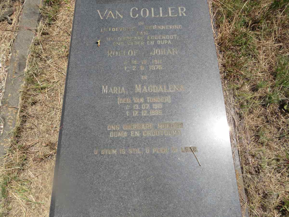 COLLER Roelof Johan, van 1911-1975 & Maria Magdalena VAN TONDER 1915-198?_2