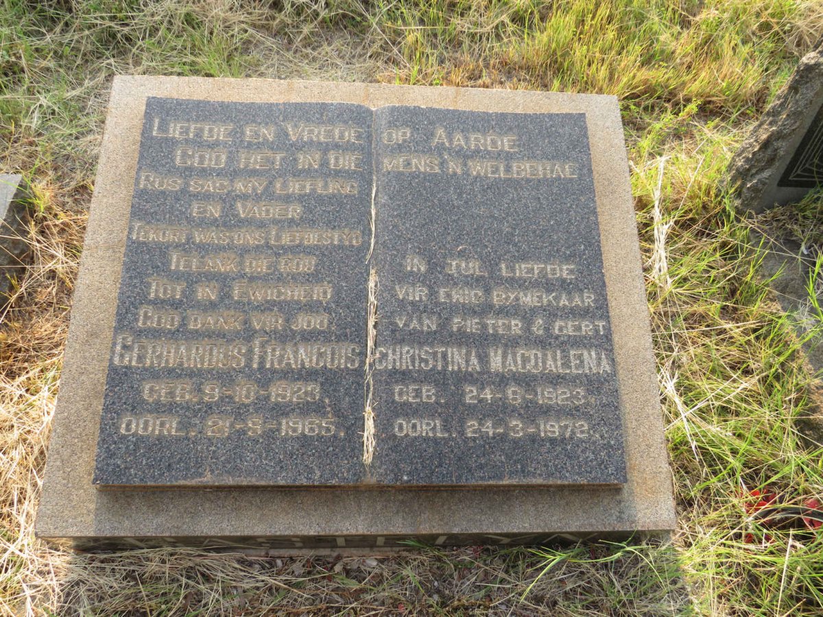 CASTELYN Gerhardus Francois 1923-1965 & Christina Magdalena 1923-1972 _2