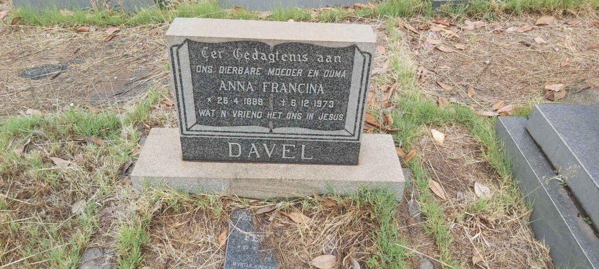 DAVEL Anna Francina 1889-1973 :: ?