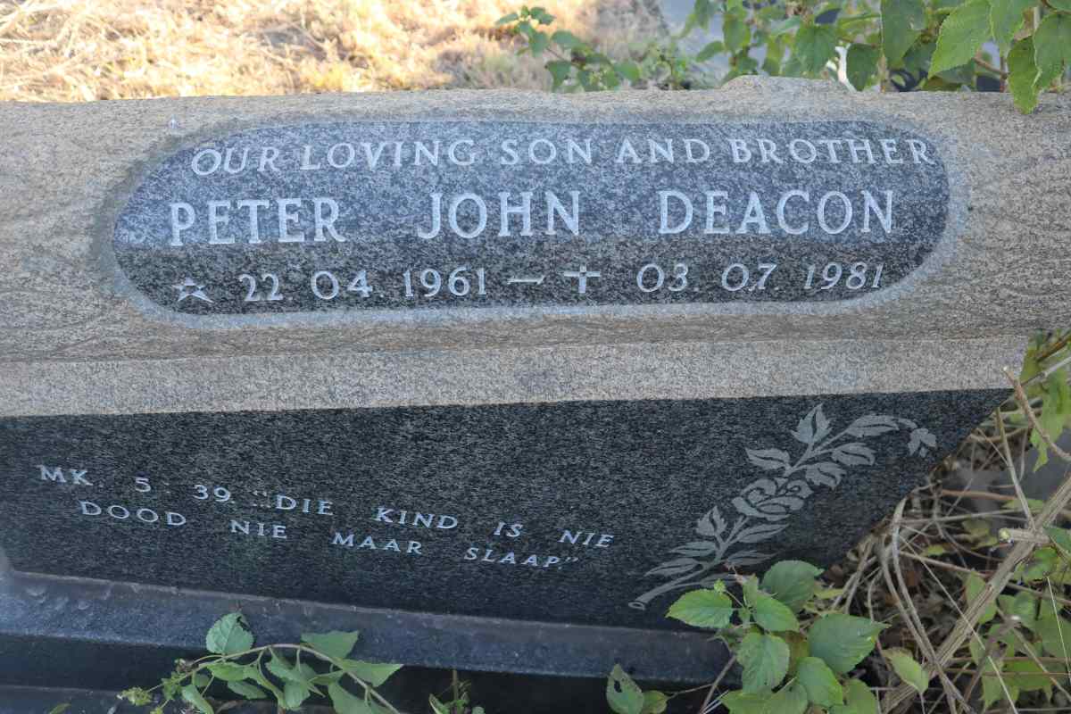 DEACON Peter John 1961-1981