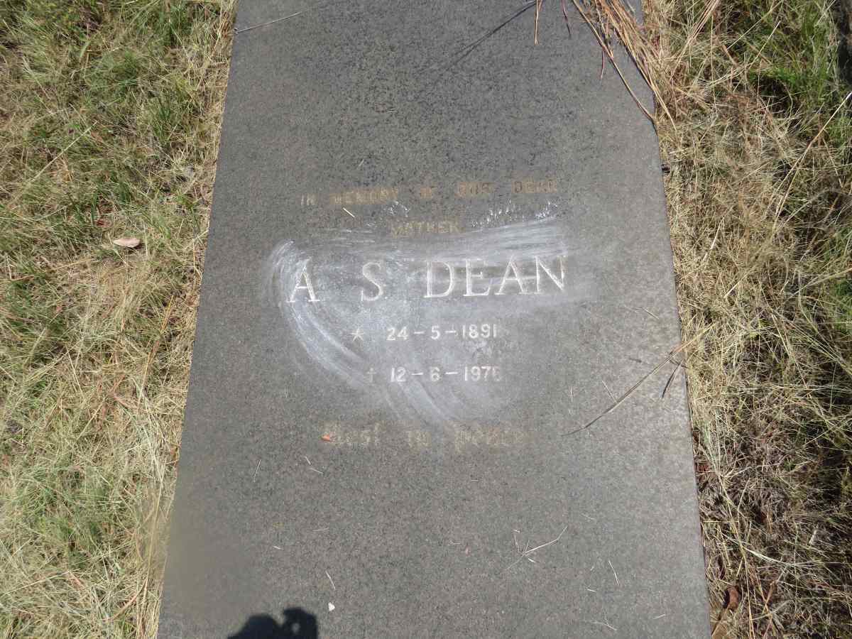 DEAN A.S. 1891-1976