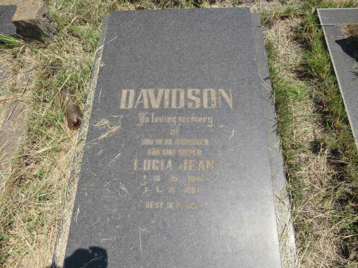 DAVIDSON Lucia Jean 1945-