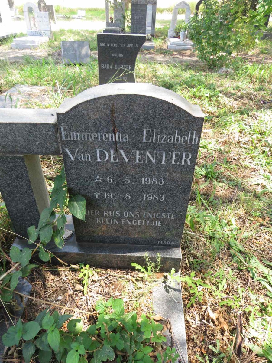 DEVENTER Emmerentia Elizabeth, van 1983-1983