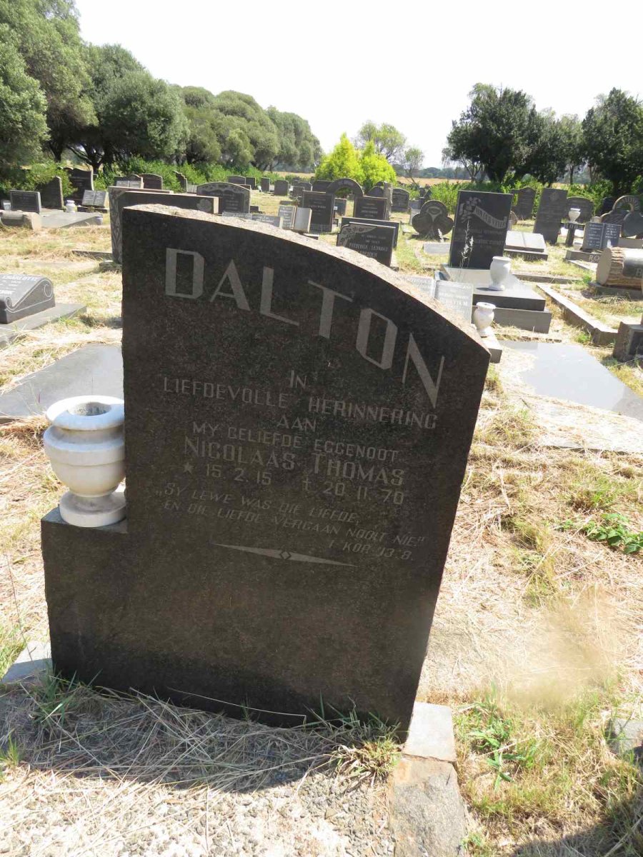 DALTON Nicolaas Thomas 1915-1970