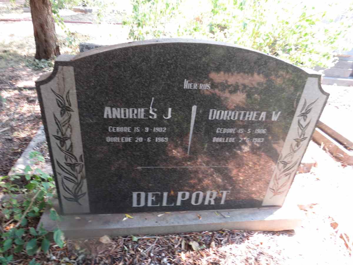 DELPORT Andries J. 1902-1969 & Dorothea W. 1906-1983