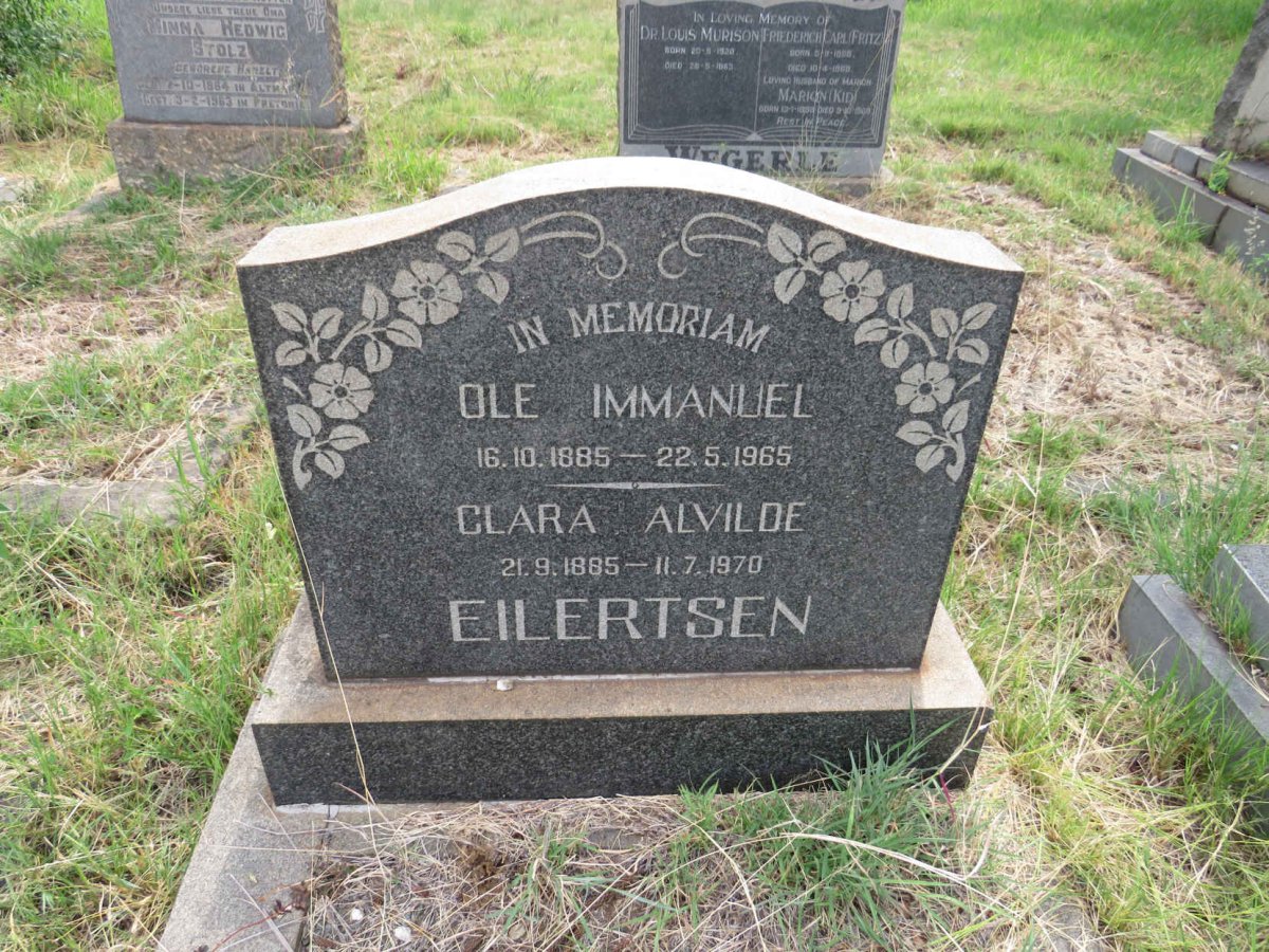 EILERTSEN Ole Immanuel 1885-1965 & Clara Alvilde 1885-1970