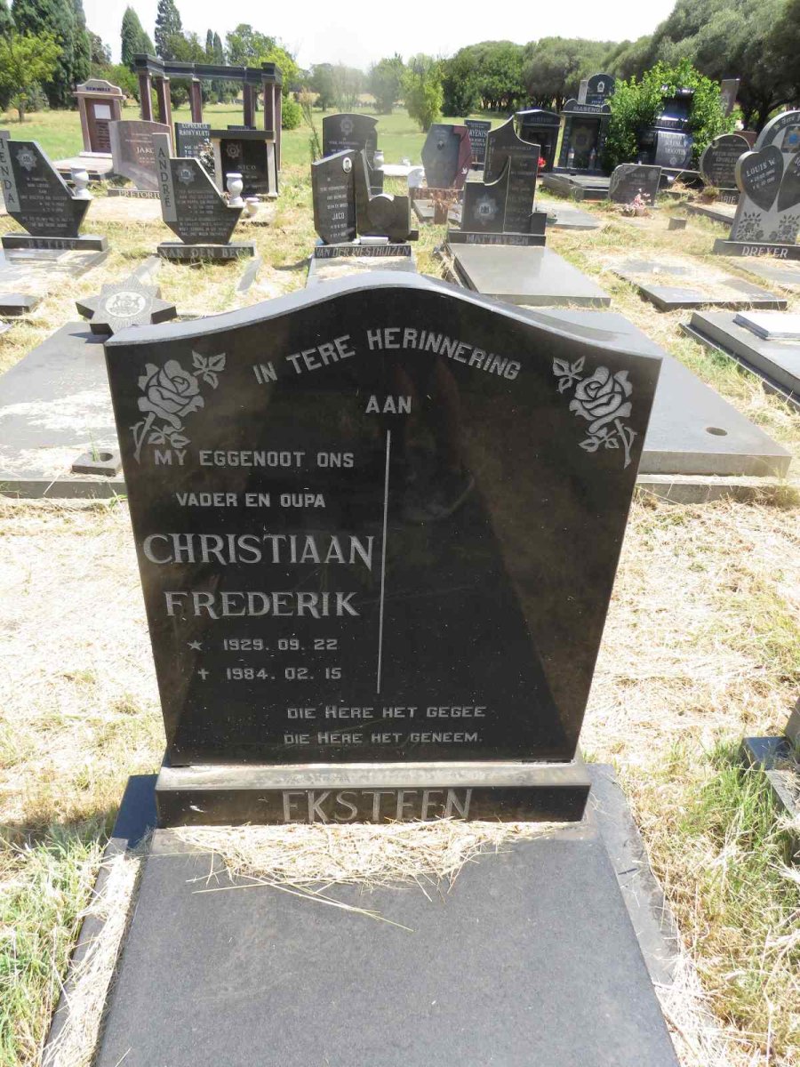 EKSTEEN Christiaan Frederik 1929-1984 