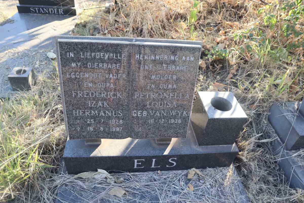 ELS Frederick Izak Hermanus 1928-1987 & Petronella Louisa VAN WYK 1936- 