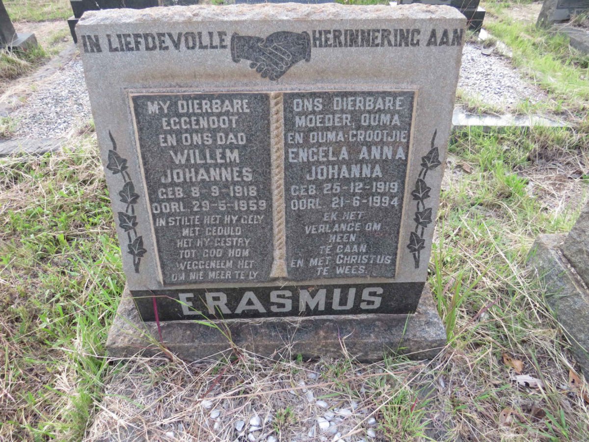 ERASMUS Willem Johannes 1918-1959 & Engela Anna Johanna 1919-1994