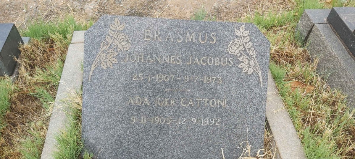 ERASMUS Johannes Jacobus 1907-1973 & Ada CATTON 1905-1992
